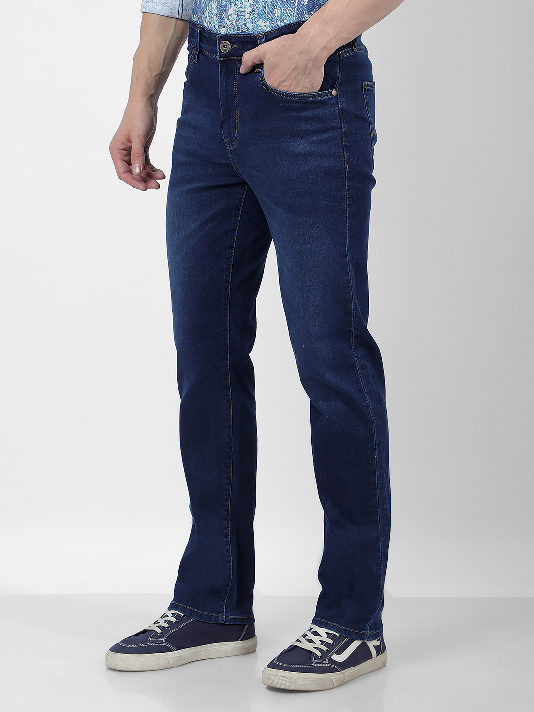 Numero Uno Men Faded Blue Jeans